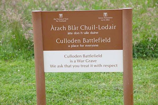 Sign at Culloden Battlefield – Wild at Art